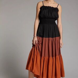 Anthropologie Aletha Tiered Midi Dress